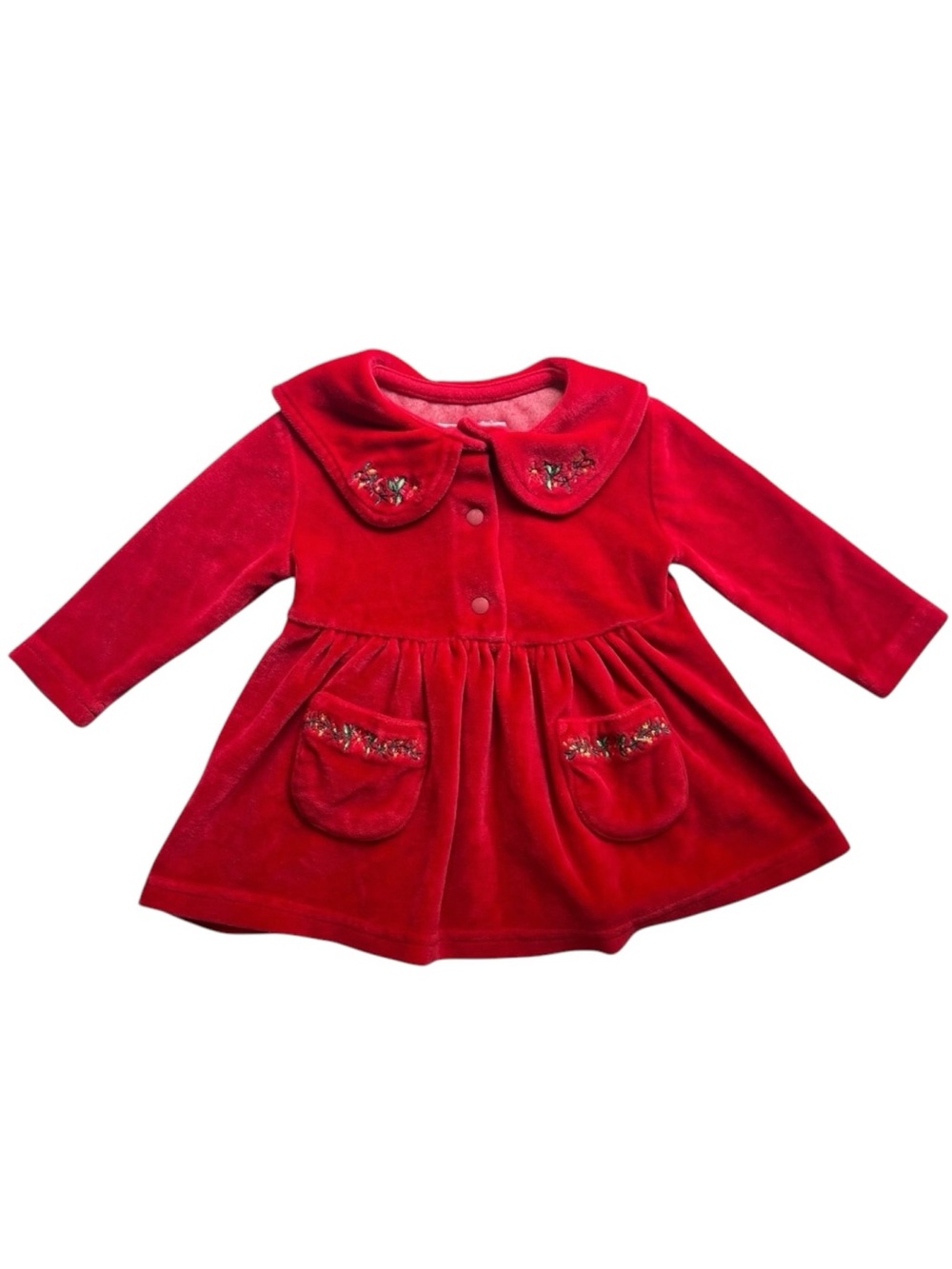Baby Girl Vintage 90s Christmas Dress